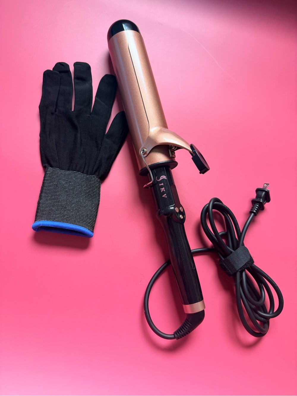 2 inch long barrel ceramic tourmaline hair curler